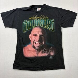 Vintage 1998 WCW Goldberg Wrestling T-Shirt Black Size M T-America 100% Cotton